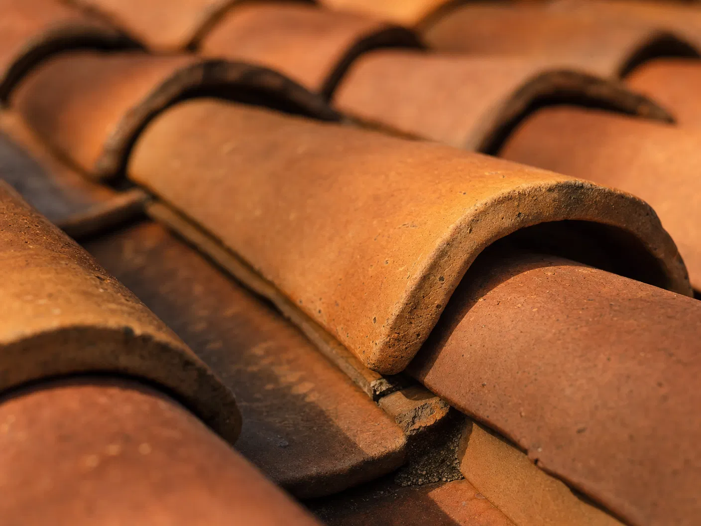 Close-up of a Ludowici clay tile roof